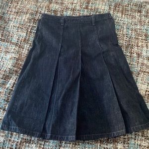 Dark wash Jean flare skirt